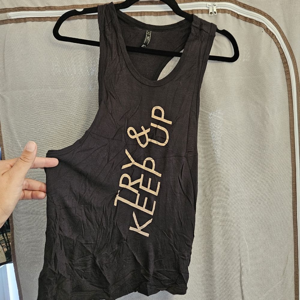 "Try and Keep Up" Racerback Tank
